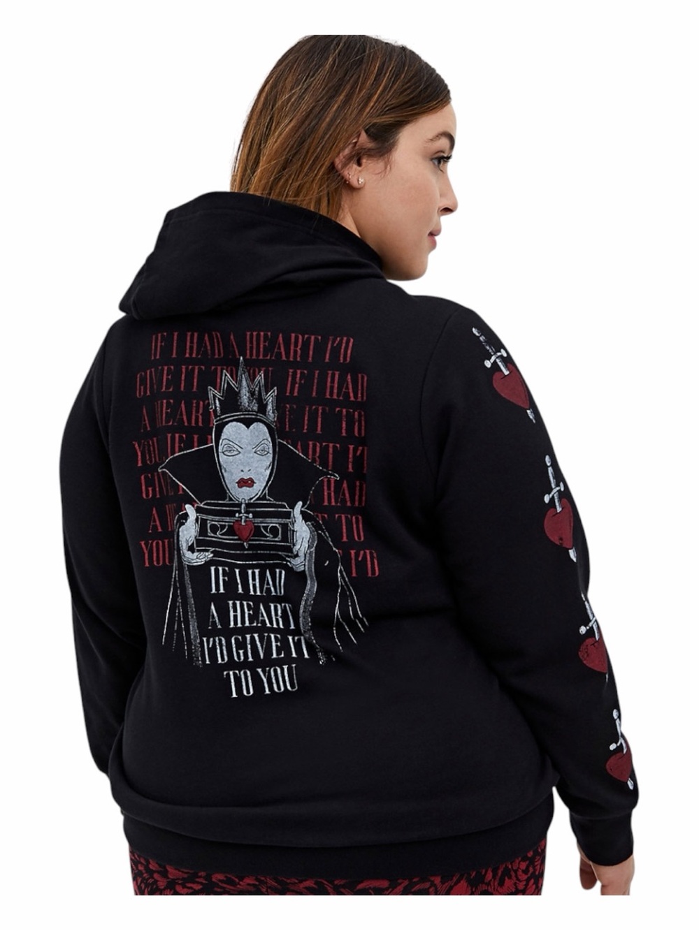 TORRID x Disney Villains EVIL QUEEN Black Cotton Hoodie Torrid Size 1/US Size 1X